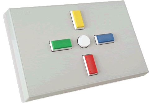 The RB-530 response pad with color caps